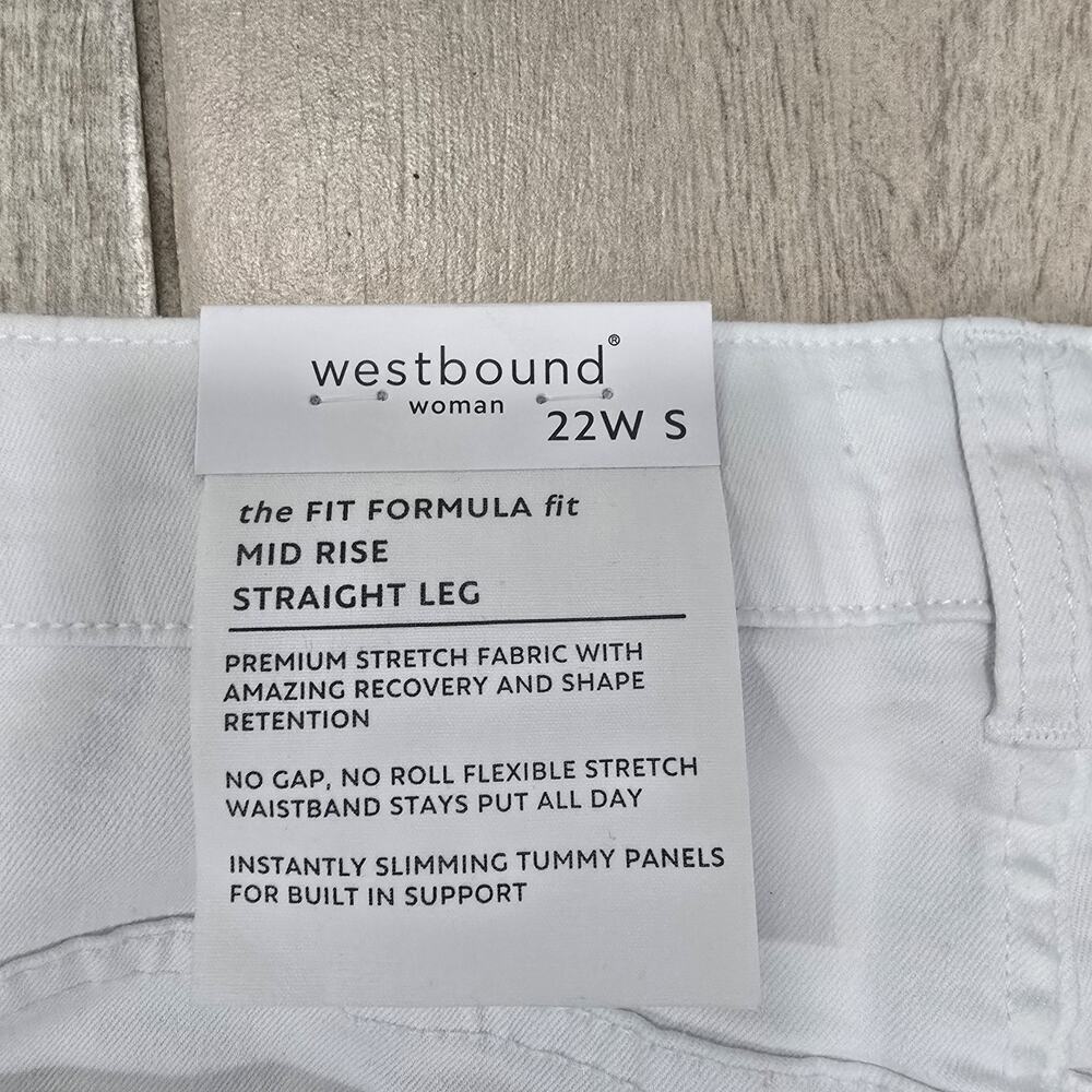 Westbound Cotton Blend Strech Capri Pants White Mid Rise Summer Size 22 W. - Picture 12 of 12